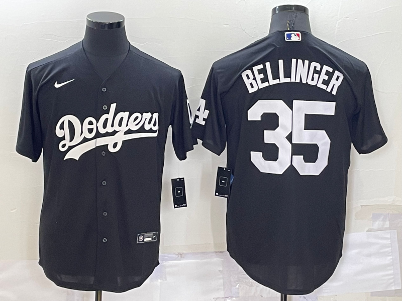 Men's Los Angeles Dodgers Cody Bellinger #35 Black Baseball Jersey